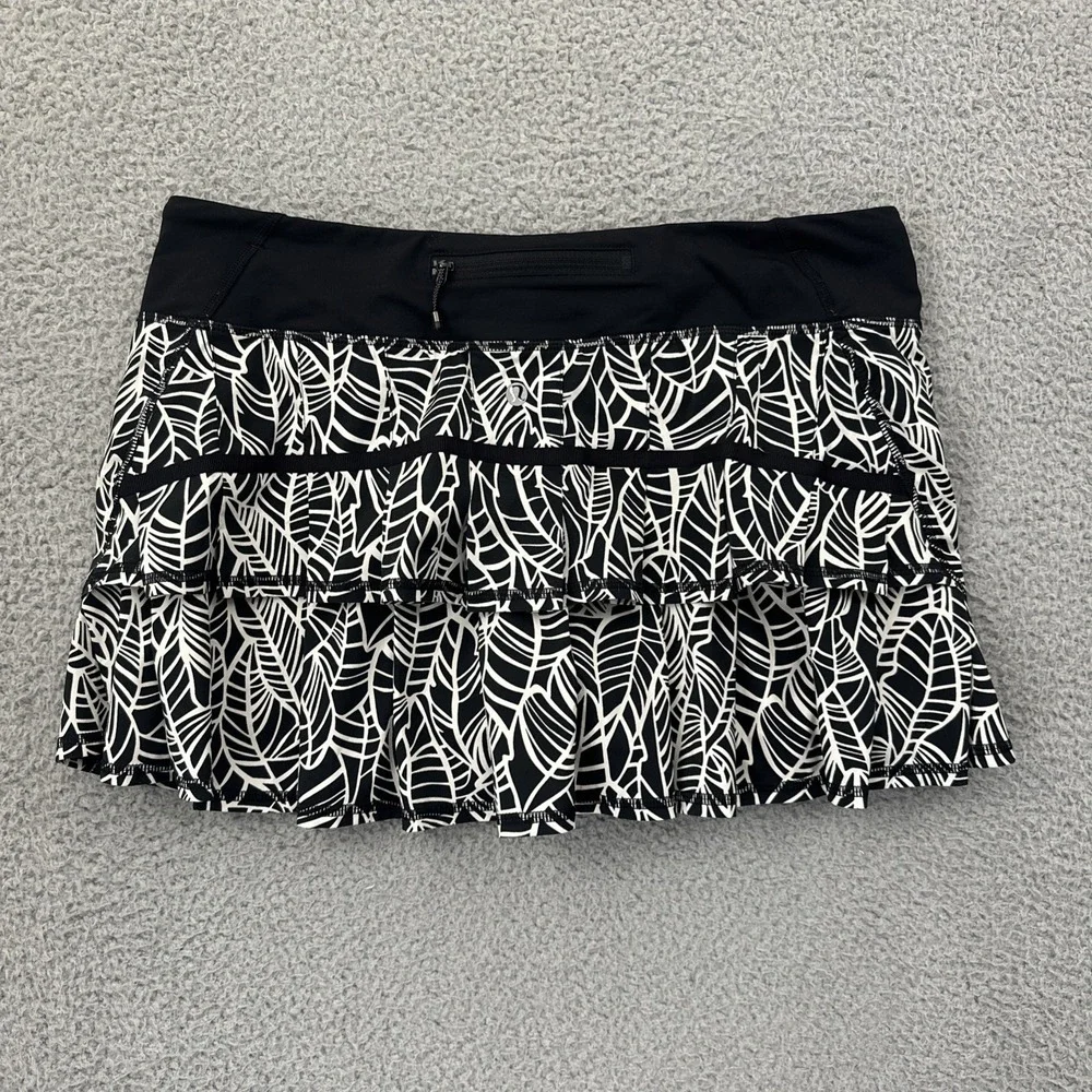 Lululemon Run Pace Setter Skirt Skort Preppy Palm Athletic Tennis Women's 10